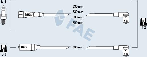 FAE 85694 - Комплект проводов зажигания autosila-amz.com