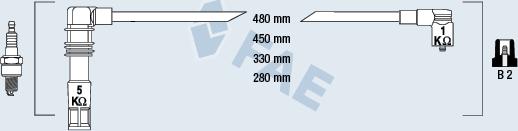 FAE 85696 - Комплект проводов зажигания autosila-amz.com