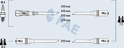 FAE 85690 - Комплект проводов зажигания autosila-amz.com