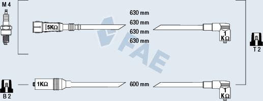 FAE 85692 - Комплект проводов зажигания autosila-amz.com