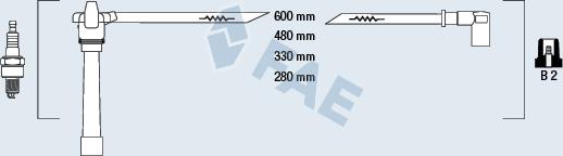 FAE 85648 - Комплект проводов зажигания autosila-amz.com