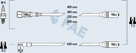 FAE 85685 - Комплект проводов зажигания autosila-amz.com