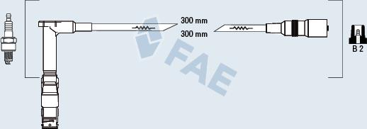 FAE 85051 - Комплект проводов зажигания autosila-amz.com