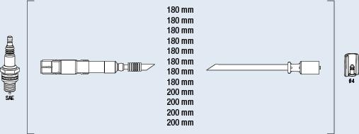 FAE 85053 - Комплект проводов зажигания autosila-amz.com