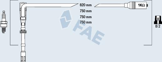 FAE 85065 - Комплект проводов зажигания autosila-amz.com