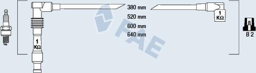 FAE 85080 - Комплект проводов зажигания autosila-amz.com