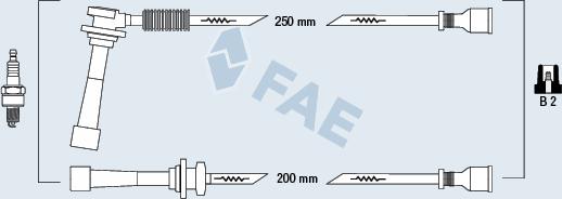 FAE 85145 - Комплект проводов зажигания autosila-amz.com