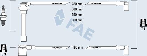 FAE 85850 - Комплект проводов зажигания autosila-amz.com