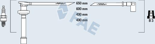 FAE 85861 - Комплект проводов зажигания autosila-amz.com