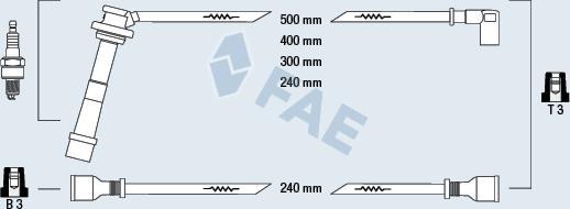 FAE 85805 - Комплект проводов зажигания autosila-amz.com