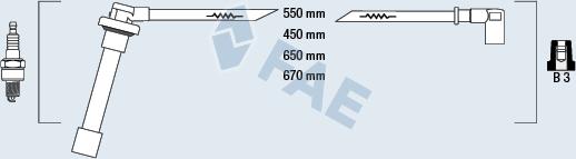 FAE 85821 - Комплект проводов зажигания autosila-amz.com