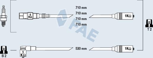 FAE 85870 - Комплект проводов зажигания autosila-amz.com