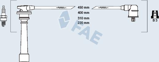 FAE 85394 - Комплект проводов зажигания autosila-amz.com