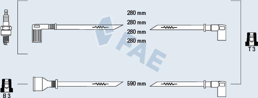 FAE 85370 - Комплект проводов зажигания autosila-amz.com