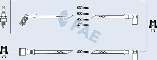 FAE 85790 - Комплект проводов зажигания autosila-amz.com