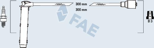 FAE 85766 - Комплект проводов зажигания autosila-amz.com