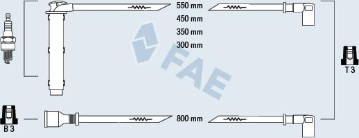 FAE 85760 - Комплект проводов зажигания autosila-amz.com