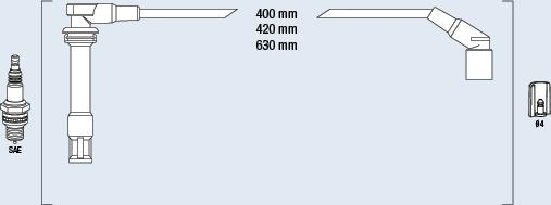 FAE 85768 - Комплект проводов зажигания autosila-amz.com