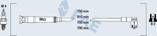 FAE 85725 - Комплект проводов зажигания autosila-amz.com