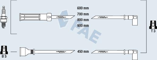 FAE 86030 - Комплект проводов зажигания autosila-amz.com