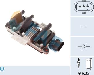 FAE 80445 - Катушка зажигания autosila-amz.com