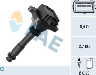 FAE 80461 - Катушка зажигания autosila-amz.com