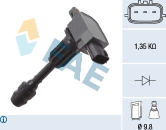 FAE 80413 - Катушка зажигания autosila-amz.com