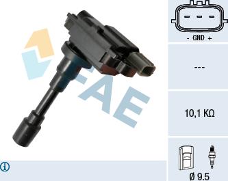 FAE 80343 - Ignition Coil autosila-amz.com
