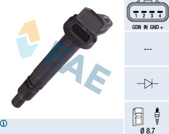 FAE 80367 - Ignition Coil autosila-amz.com