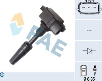 FAE 80382 - Катушка зажигания autosila-amz.com