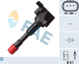 FAE 80298 - Катушка зажигания autosila-amz.com