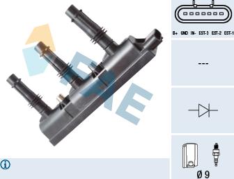 FAE 80258 - Катушка зажигания autosila-amz.com