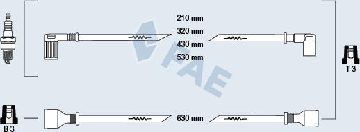 FAE 83900 - Комплект проводов зажигания autosila-amz.com