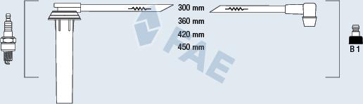 FAE 83985 - Комплект проводов зажигания autosila-amz.com