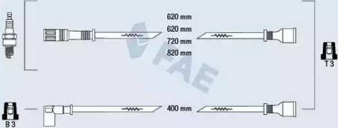 FAE 83460 - Комплект проводов зажигания autosila-amz.com