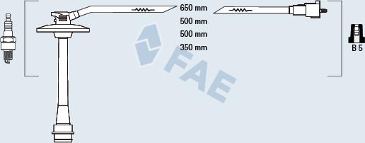 FAE 83587 - Комплект проводов зажигания autosila-amz.com