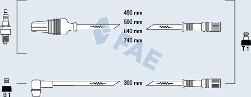 FAE 83650 - Комплект проводов зажигания autosila-amz.com