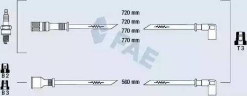 FAE 83020 - Комплект проводов зажигания autosila-amz.com