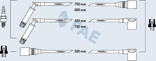 FAE 83800 - Комплект проводов зажигания autosila-amz.com