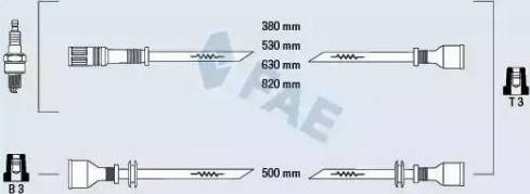 FAE 83340 - Комплект проводов зажигания autosila-amz.com