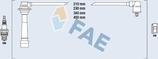 FAE 83267 - Комплект проводов зажигания autosila-amz.com