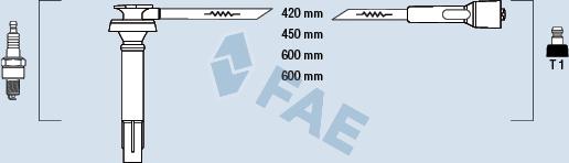 FAE 83238 - Комплект проводов зажигания autosila-amz.com