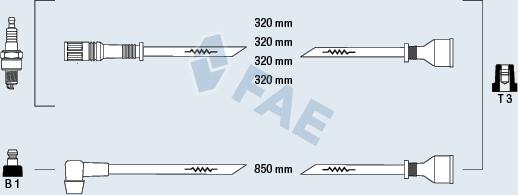 FAE 83220 - Комплект проводов зажигания autosila-amz.com