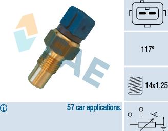 FAE 34440 - Датчик, температура охлаждающей жидкости autosila-amz.com