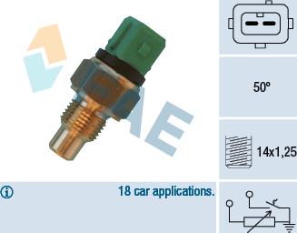 FAE 34430 - Датчик, температура охлаждающей жидкости autosila-amz.com