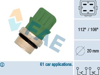 FAE 35590 - Датчик, температура охлаждающей жидкости autosila-amz.com