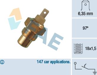 FAE 35210 - Датчик, температура охлаждающей жидкости autosila-amz.com