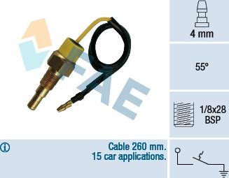 FAE 35790 - Датчик, температура охлаждающей жидкости autosila-amz.com