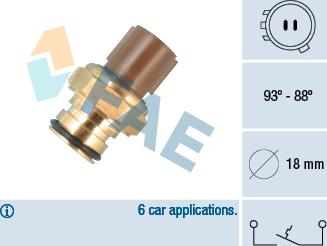 FAE 36435 - Термовыключатель, вентилятор радиатора / кондиционера autosila-amz.com