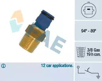 FAE 36565 - Термовыключатель, вентилятор радиатора / кондиционера autosila-amz.com